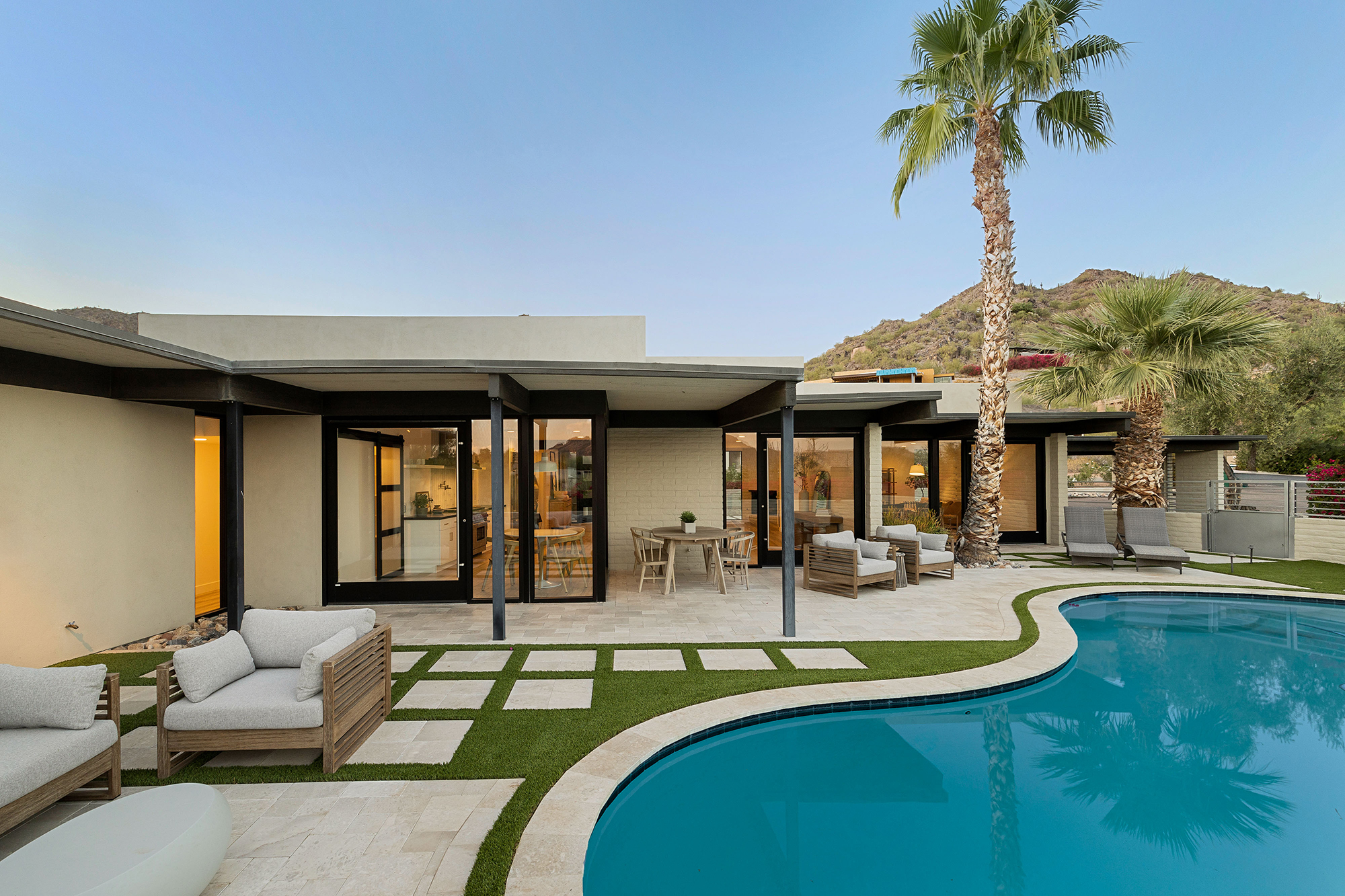 Mid-Century Inspired Home With Breathtaking Views Of Camelback Views ...